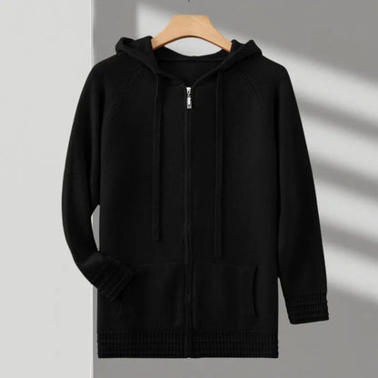 Men's Zippered Hoodie Sweatshirt for Casual Comfort