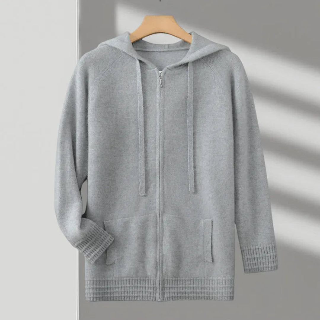 Men's Zippered Hoodie Sweatshirt for Casual Comfort