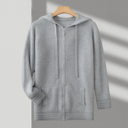 Men's Zippered Hoodie Sweatshirt for Casual Comfort