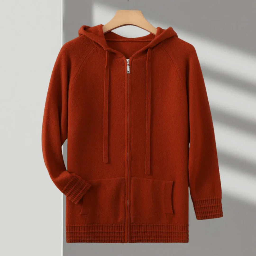 Men's Zippered Hoodie Sweatshirt for Casual Comfort