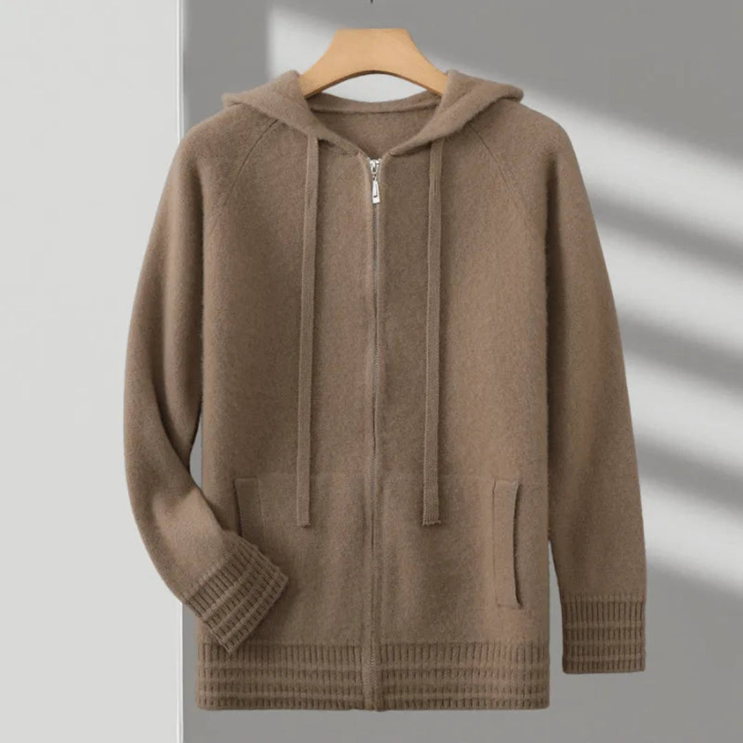 Men's Zippered Hoodie Sweatshirt for Casual Comfort