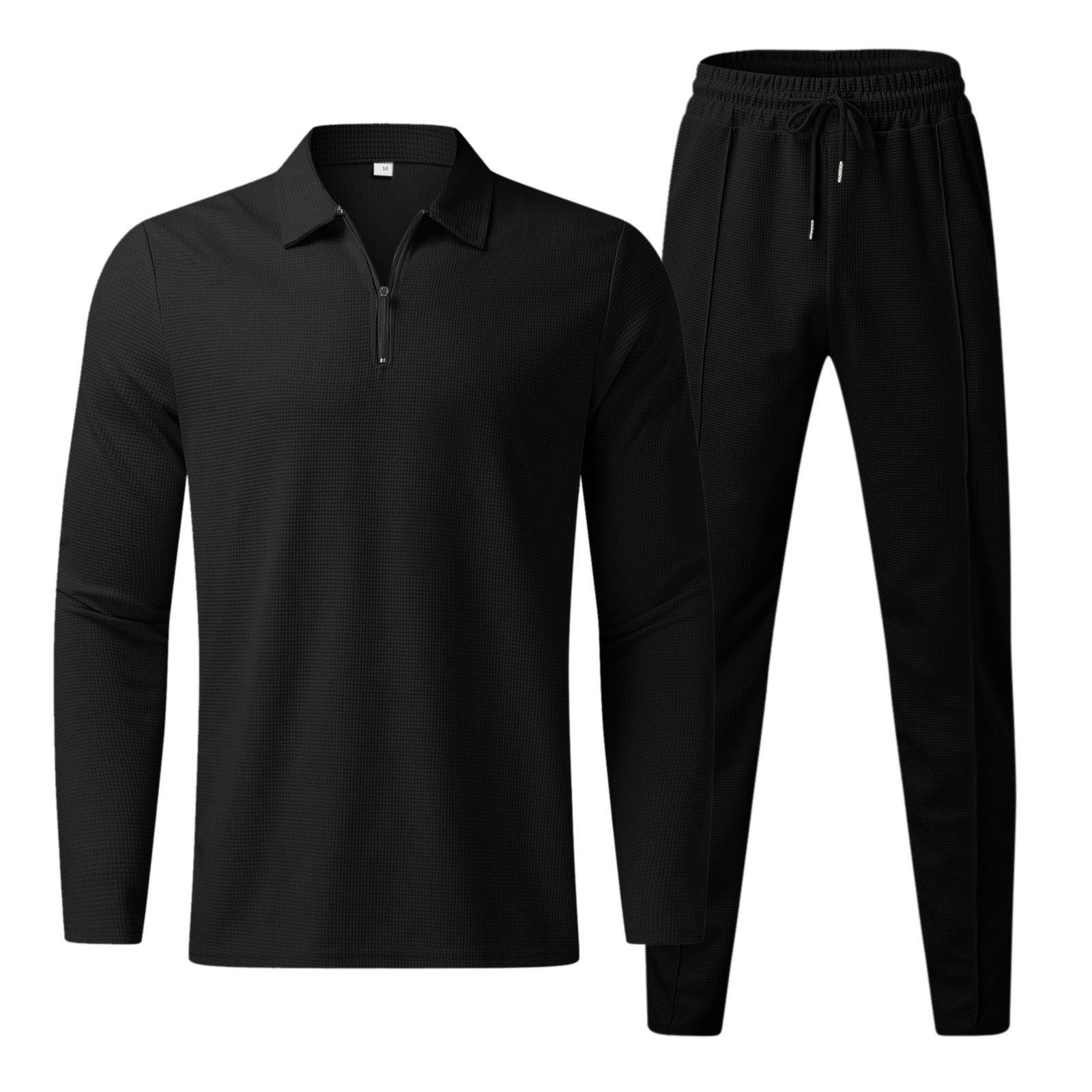 Men's Zippered Lounge Set for Casual Comfort