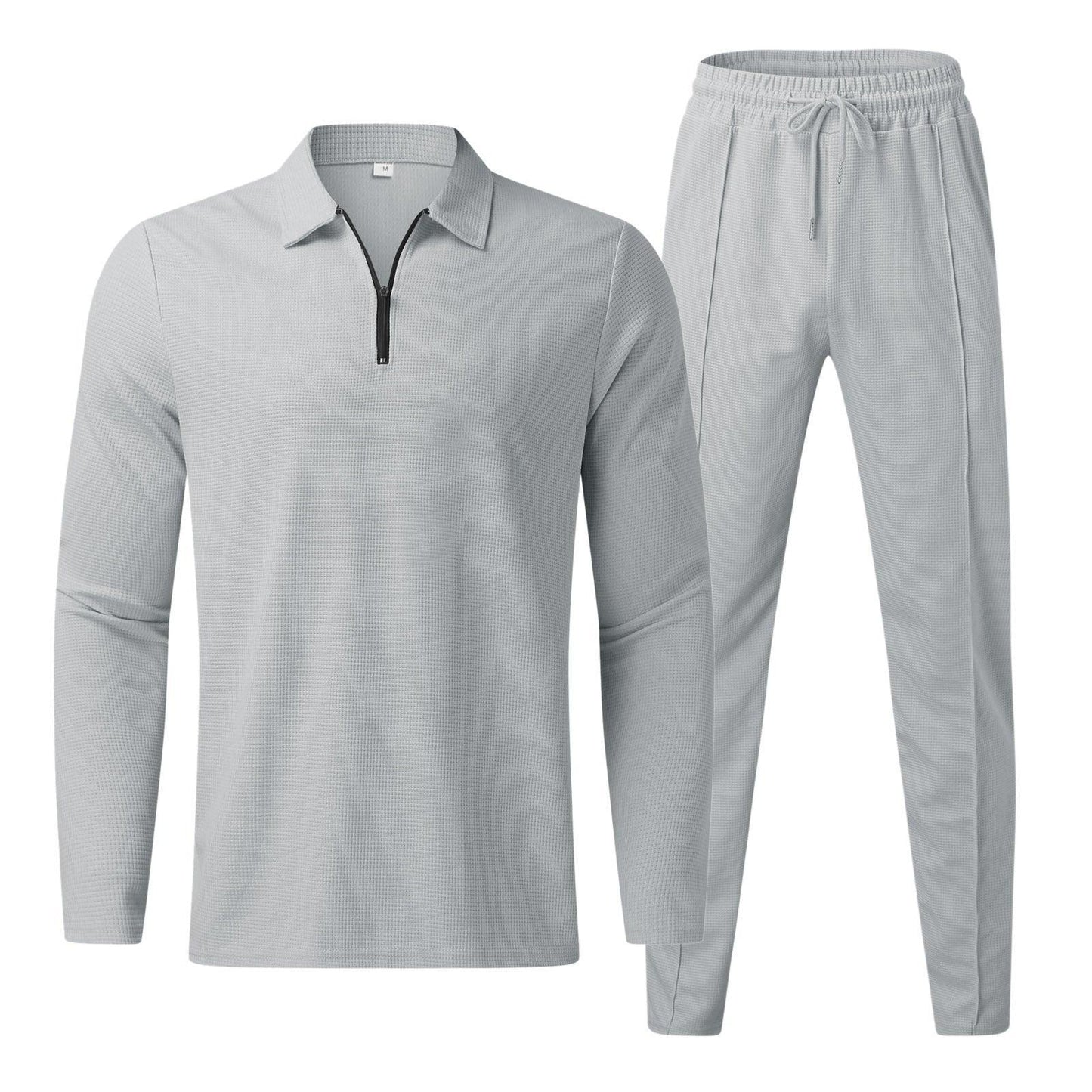 Men's Zippered Lounge Set for Casual Comfort