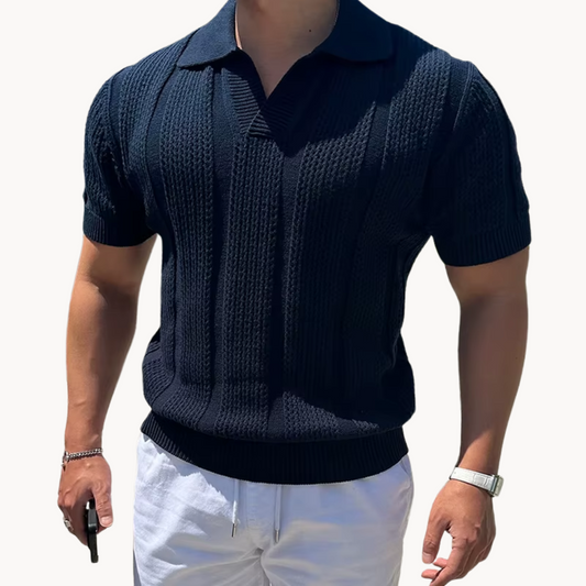 Mesh Shirt – Open Collar & Breathable Slim Shape