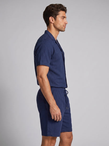 Men's Linen Shirt and Shorts Set