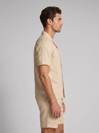 Men's Linen Shirt and Shorts Set