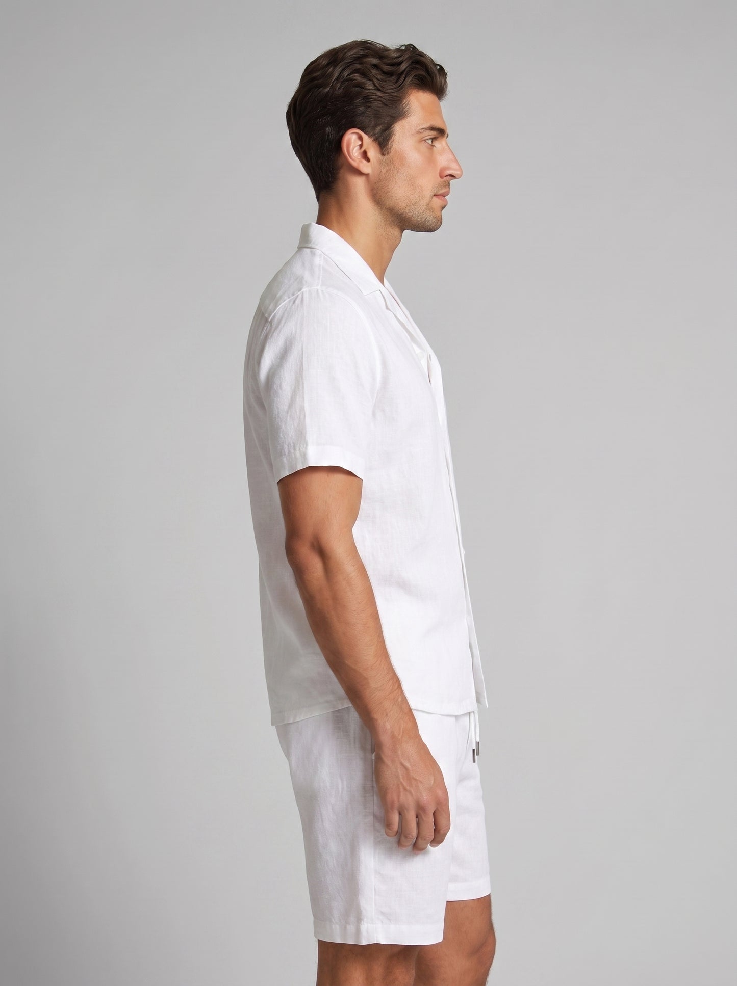 Men's Linen Shirt and Shorts Set