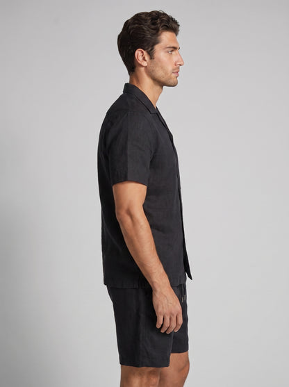 Men's Linen Shirt and Shorts Set