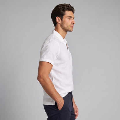 Men's Polo Shirt with Open Collar and Chest Pocket