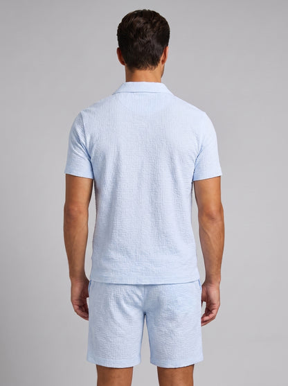 Men's Jacquard Shirt and Shorts Summer Set