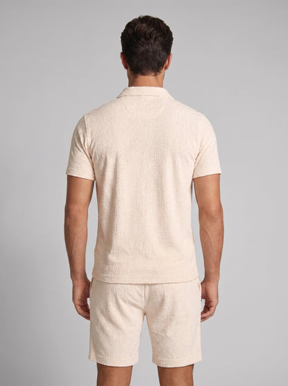 Men's Jacquard Shirt and Shorts Summer Set