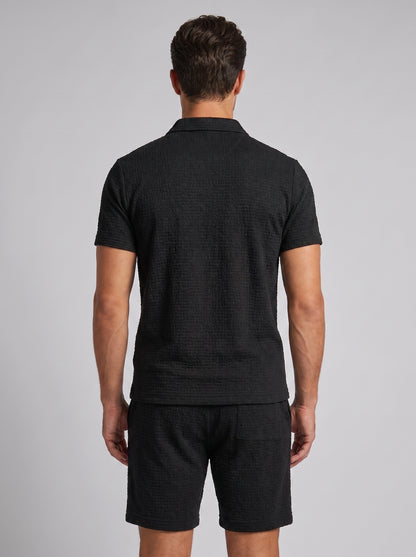 Men's Jacquard Shirt and Shorts Summer Set