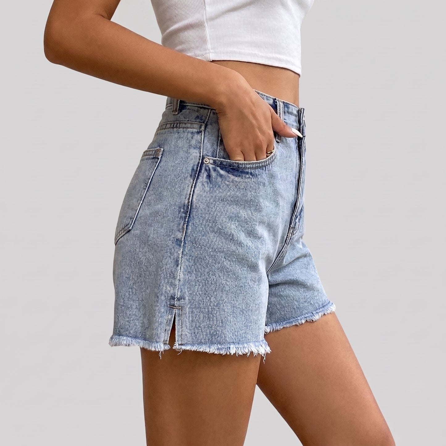 Women's High Waist Denim Shorts