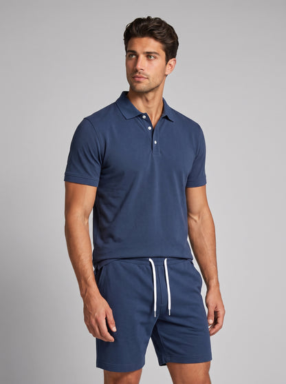 Men's Lightweight Summer Sports Polo and Shorts Set