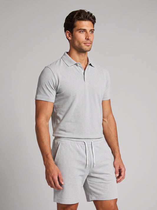 Men's Lightweight Summer Sports Polo and Shorts Set