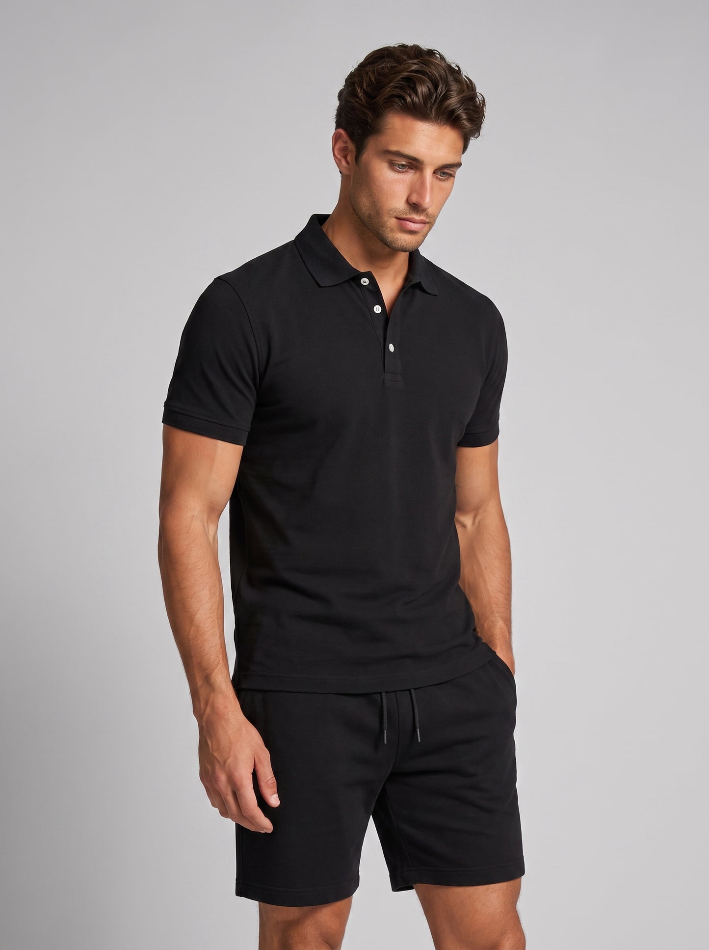 Men's Lightweight Summer Sports Polo and Shorts Set
