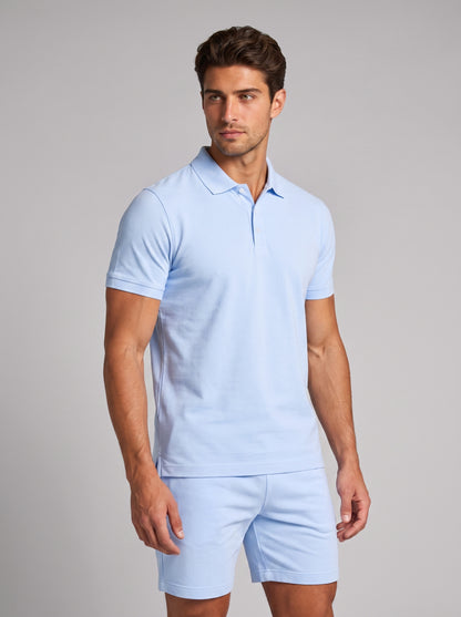 Men's Lightweight Summer Sports Polo and Shorts Set
