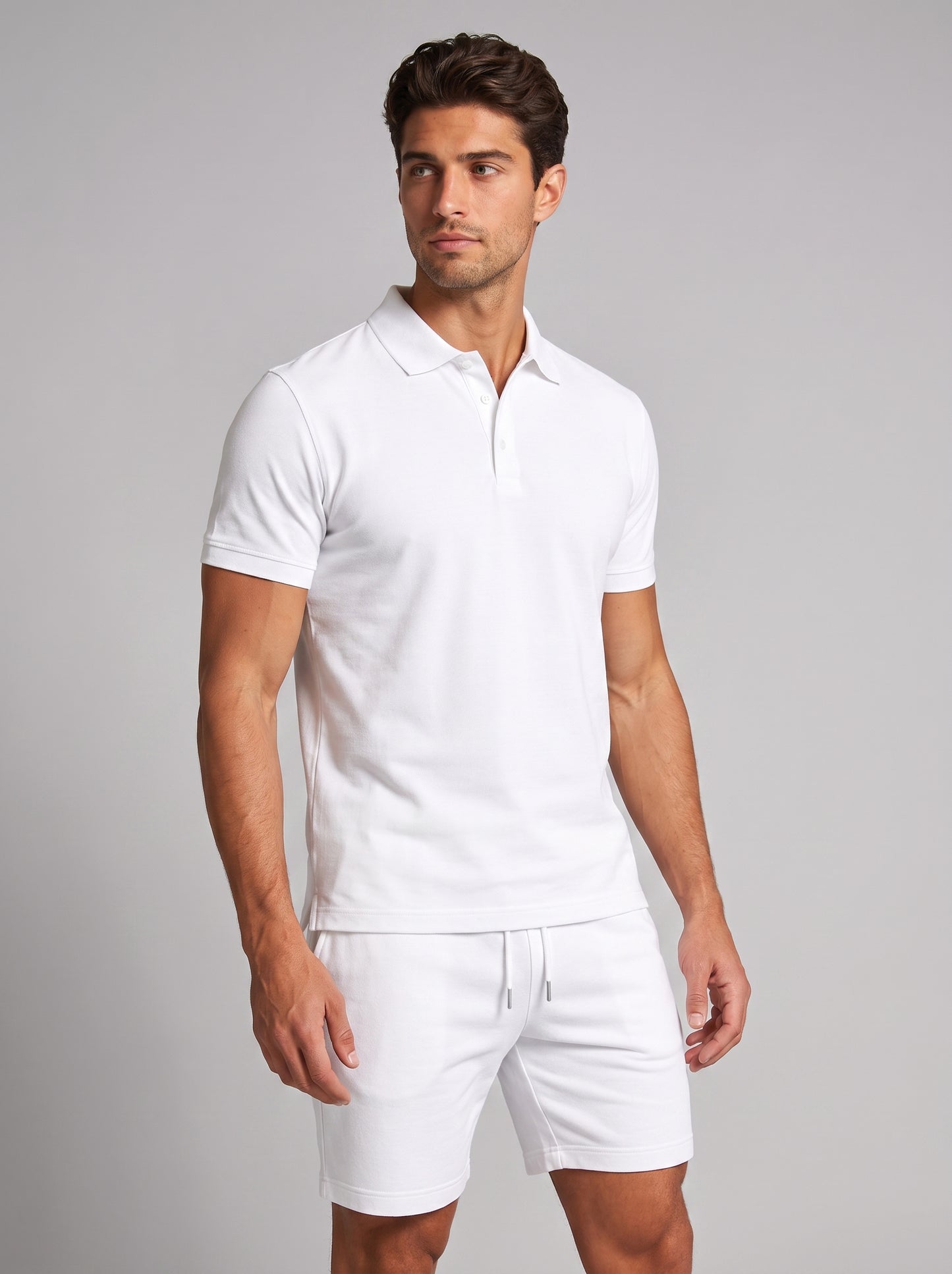 Men's Lightweight Summer Sports Polo and Shorts Set