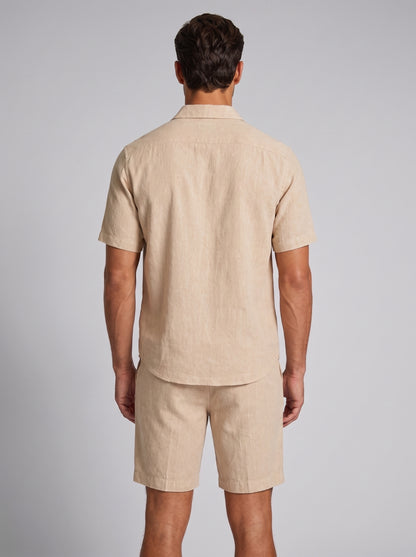 Men's Linen Shirt and Shorts Set