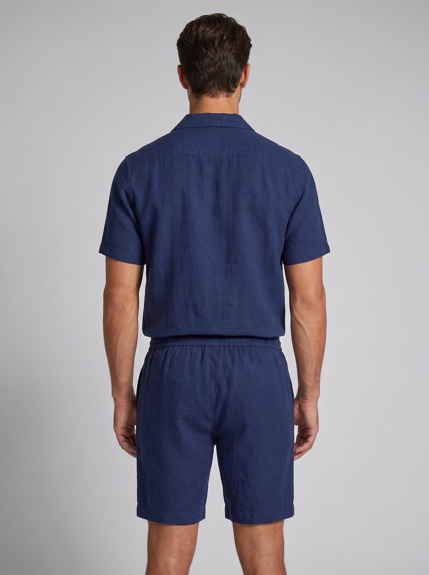 Men's Linen Shirt and Shorts Set