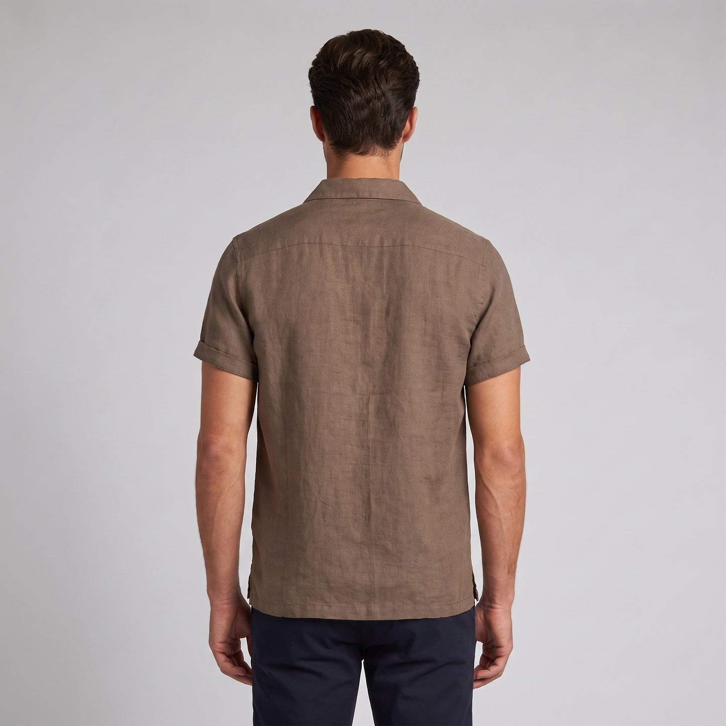 Men's Polo Shirt with Open Collar and Chest Pocket