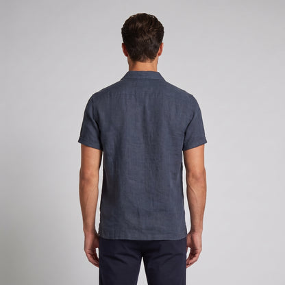 Men's Polo Shirt with Open Collar and Chest Pocket