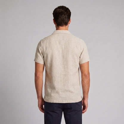 Men's Polo Shirt with Open Collar and Chest Pocket