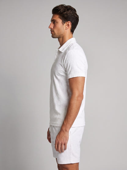 Men's Jacquard Shirt and Shorts Summer Set