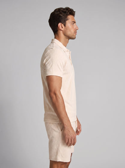Men's Jacquard Shirt and Shorts Summer Set