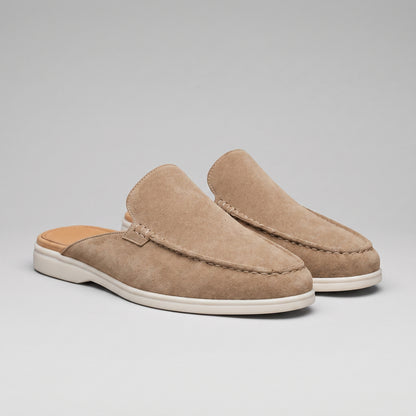 Men's Loafer Mule Slip-On Shoes with Open Heel Design