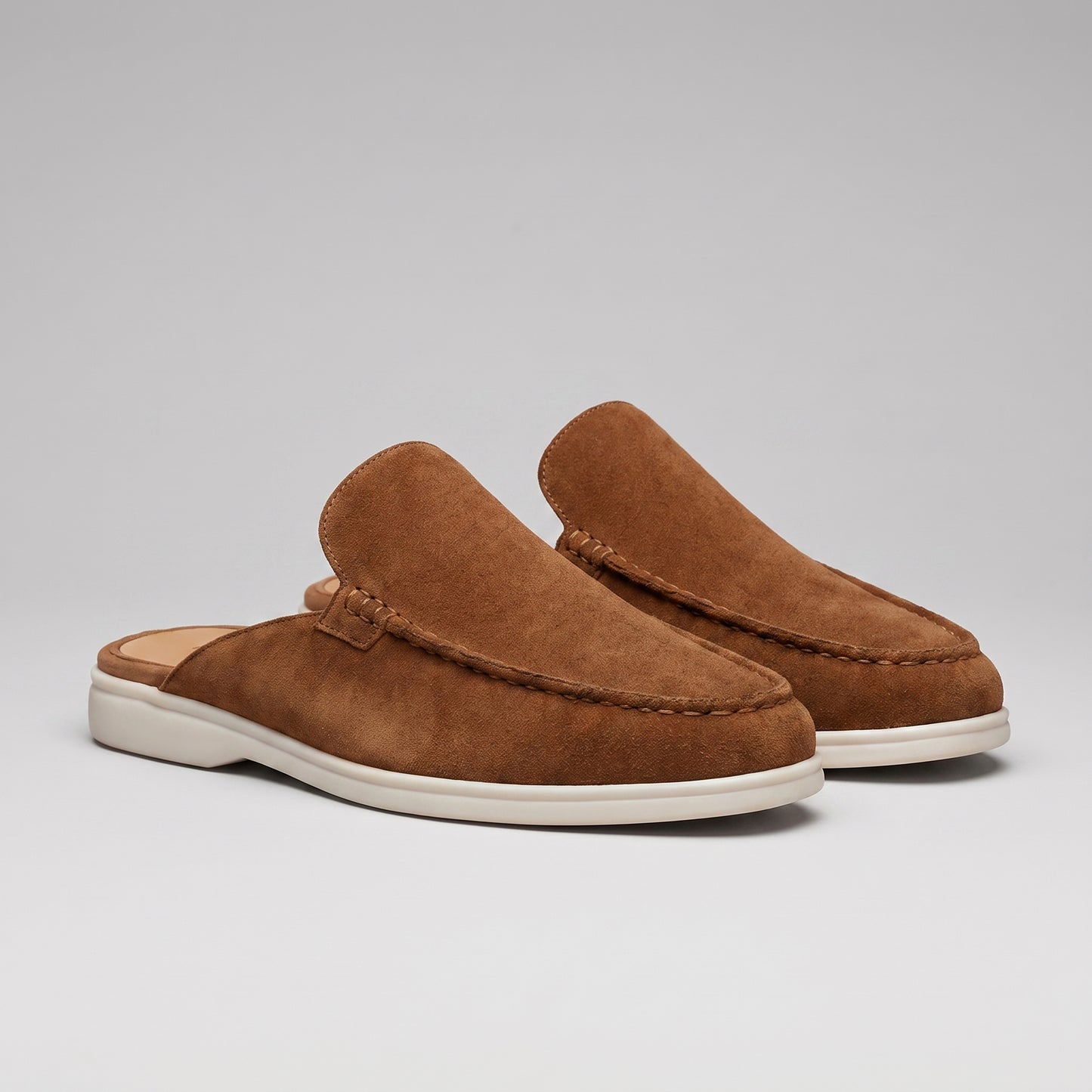 Men's Loafer Mule Slip-On Shoes with Open Heel Design