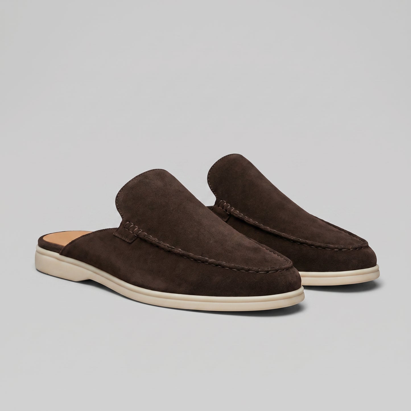 Men's Loafer Mule Slip-On Shoes with Open Heel Design