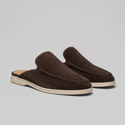 Men's Loafer Mule Slip-On Shoes with Open Heel Design
