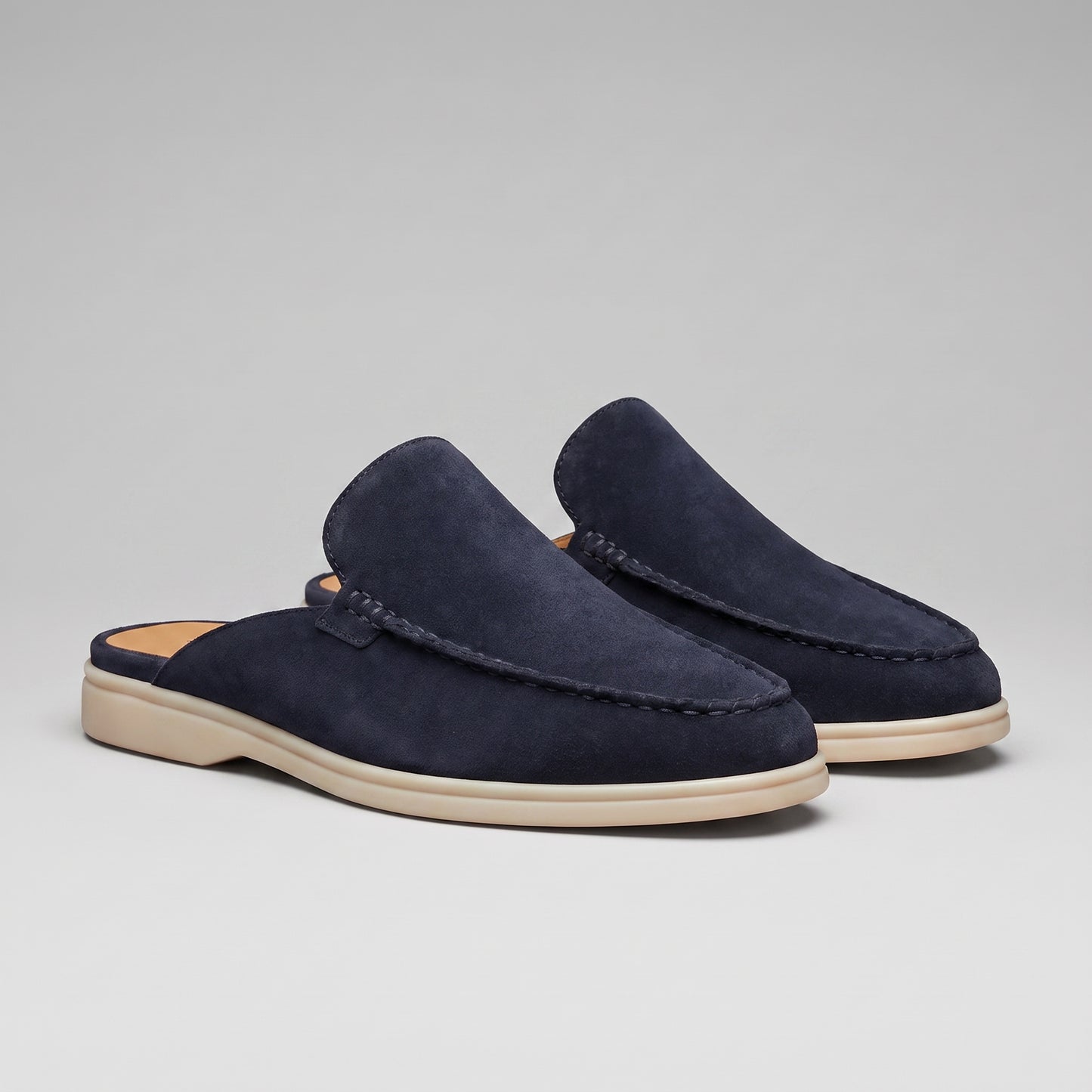 Men's Loafer Mule Slip-On Shoes with Open Heel Design