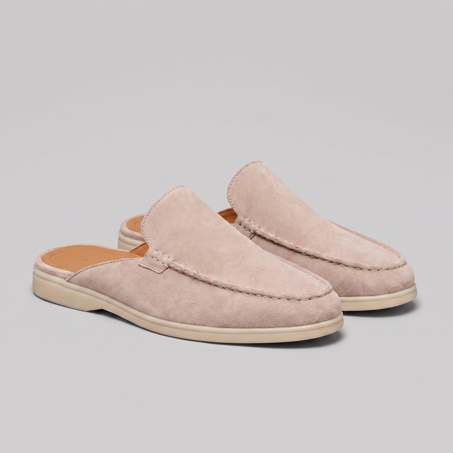 Men's Loafer Mule Slip-On Shoes with Open Heel Design