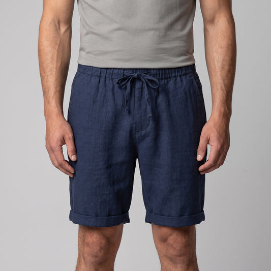 Men's Linen Blend Shorts for Summer Casual Wear