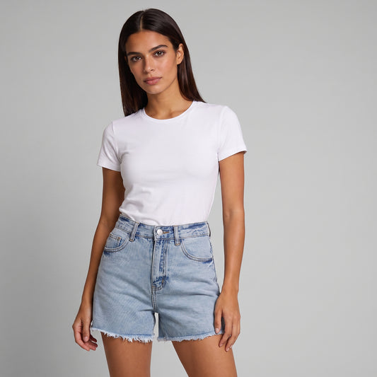 Women's High Waist Denim Shorts