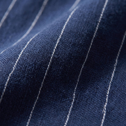 Men's Stripe Button-Down Dress Shirt with Relaxed Collar