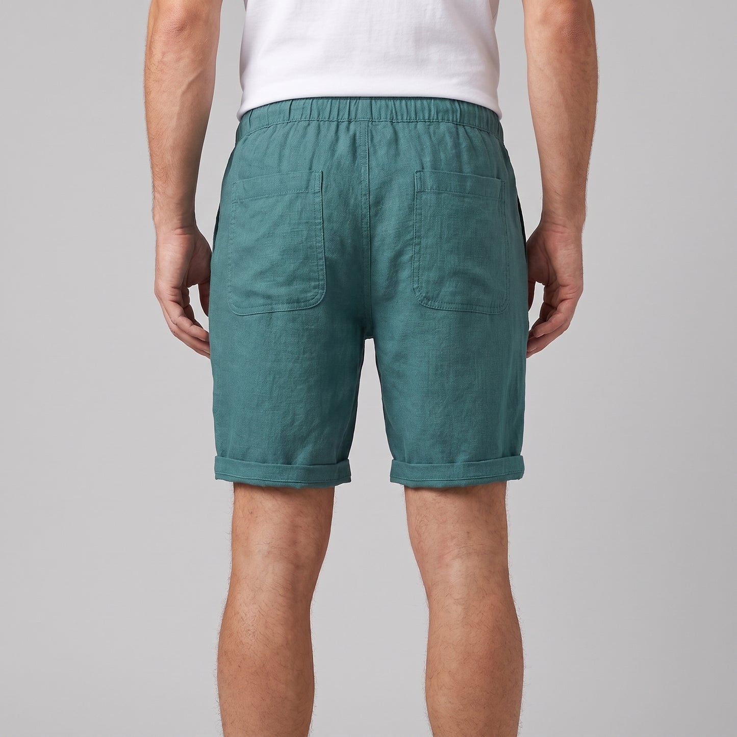 Men's Linen Blend Shorts for Summer Casual Wear