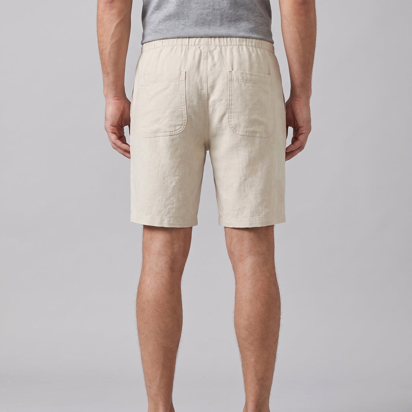 Men's Linen Blend Shorts for Summer Casual Wear
