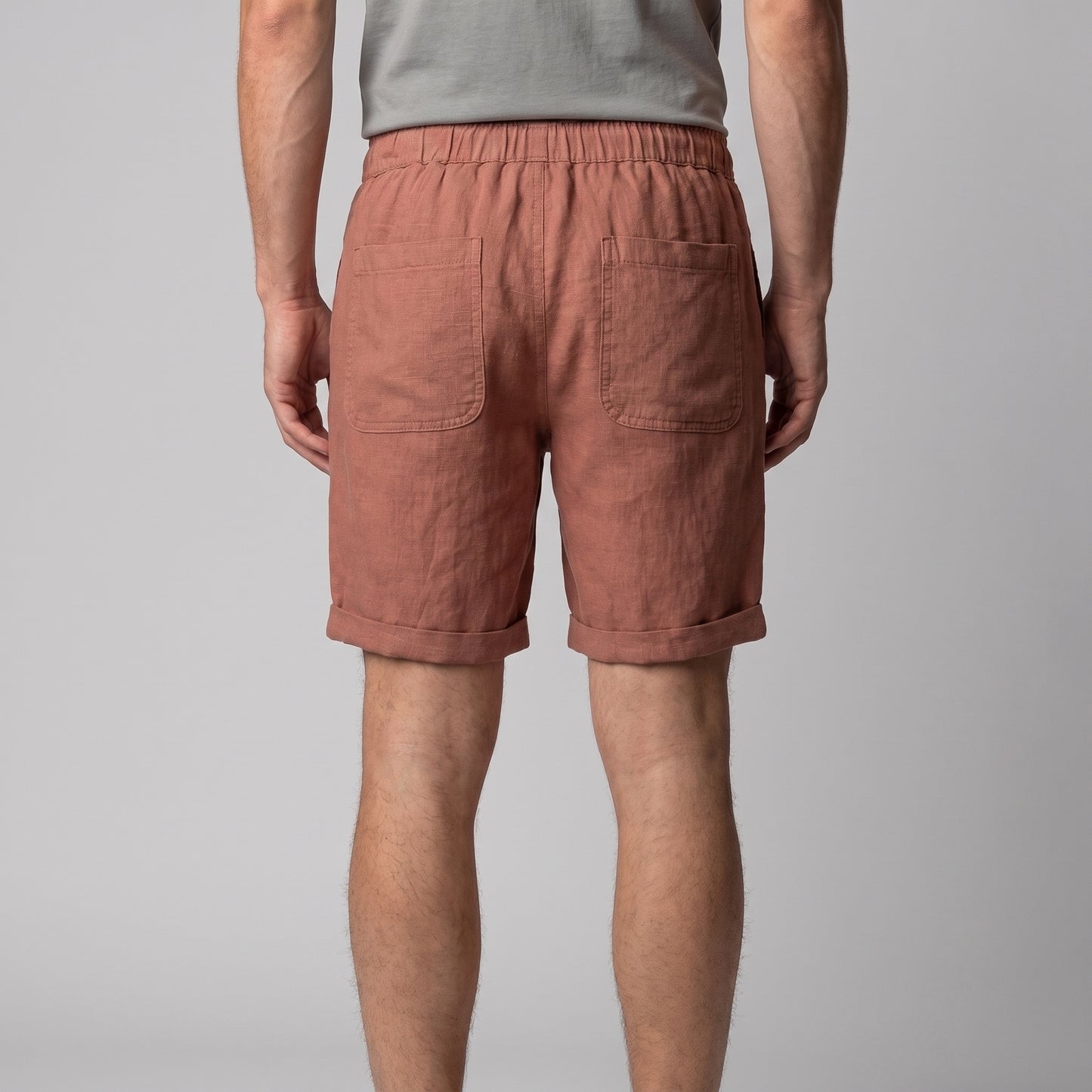Men's Linen Blend Shorts for Summer Casual Wear