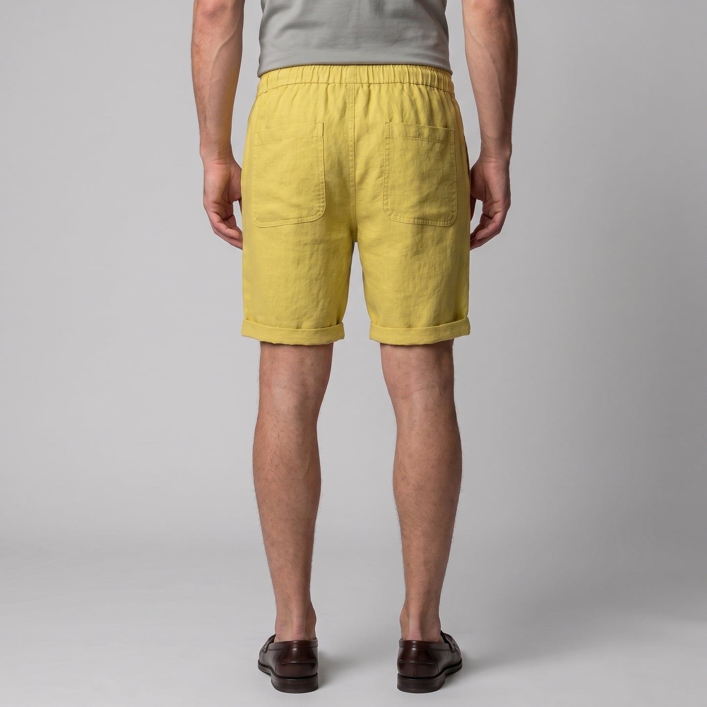Men's Linen Blend Shorts for Summer Casual Wear