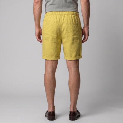 Men's Linen Blend Shorts for Summer Casual Wear