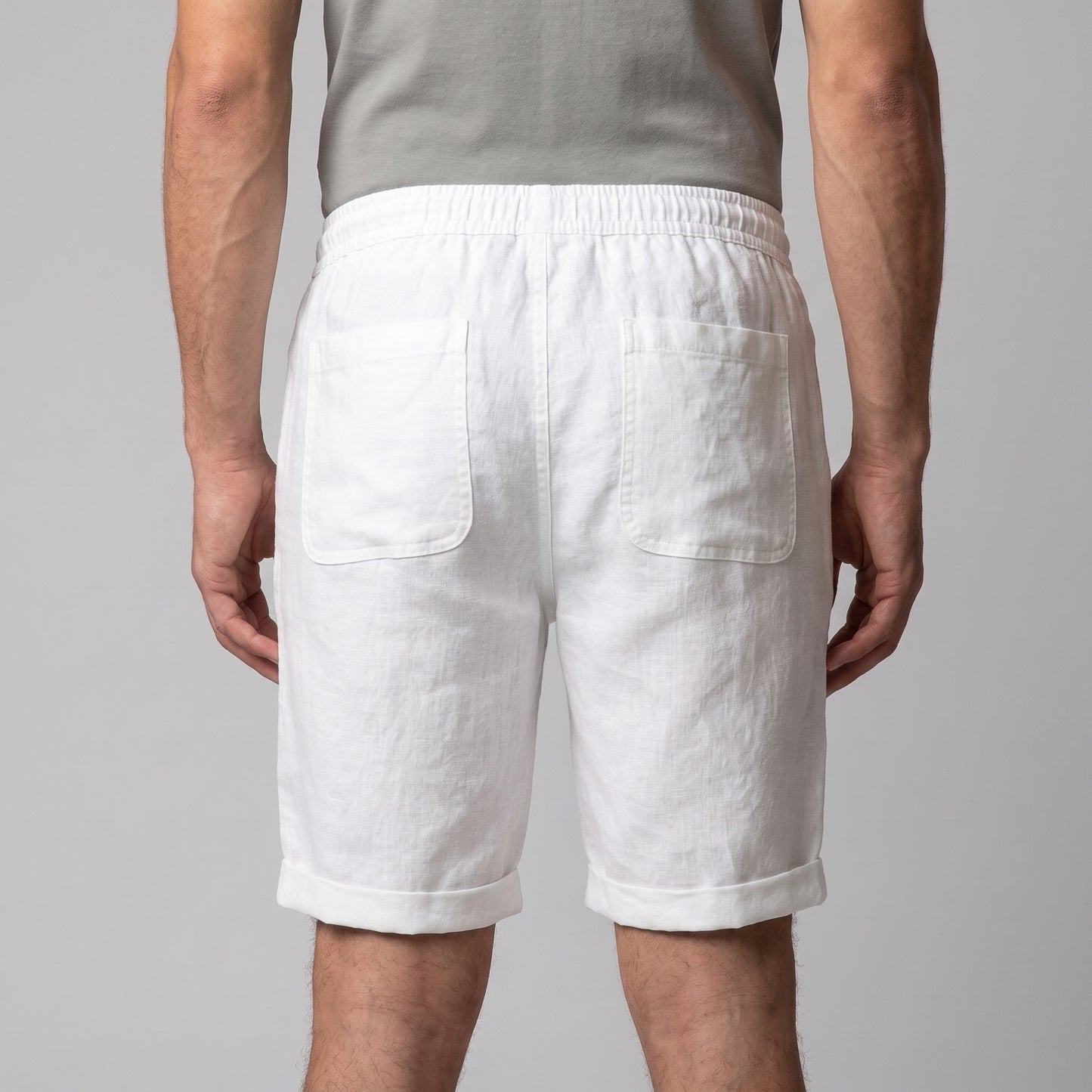 Men's Linen Blend Shorts for Summer Casual Wear