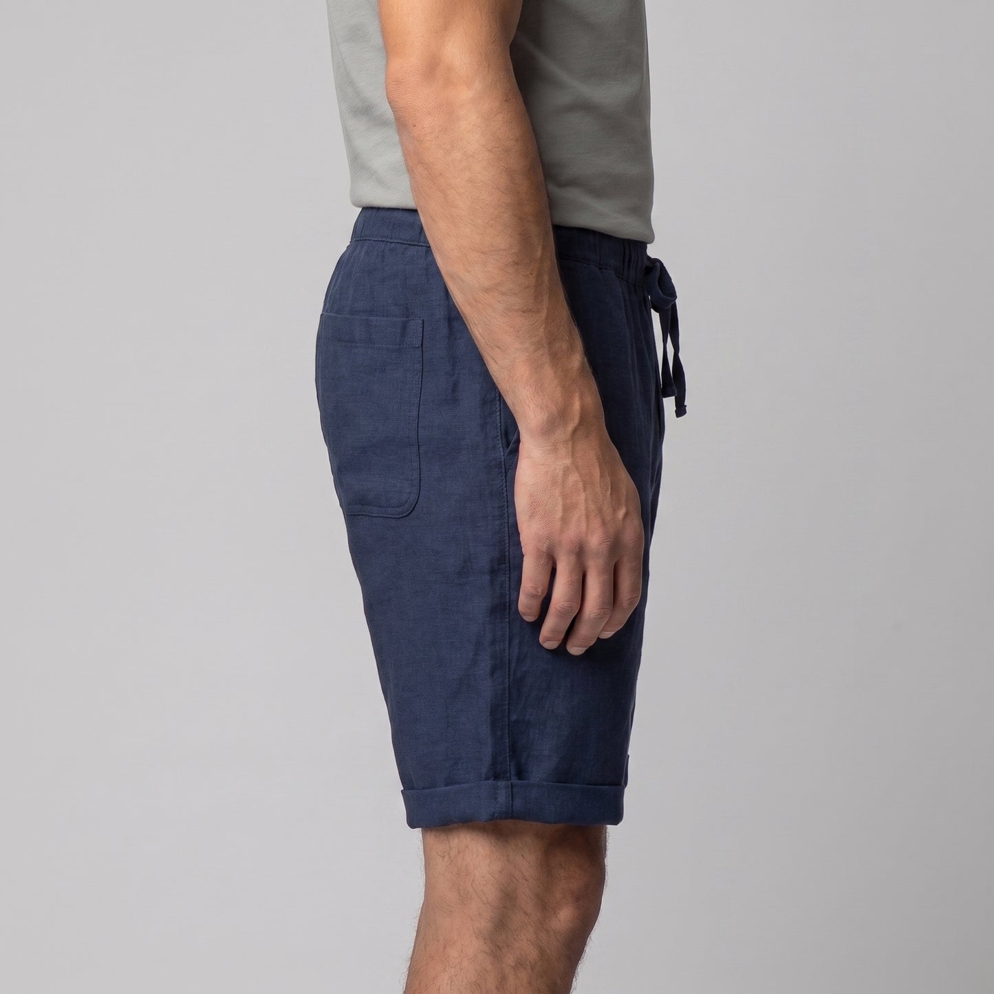 Men's Linen Blend Shorts for Summer Casual Wear