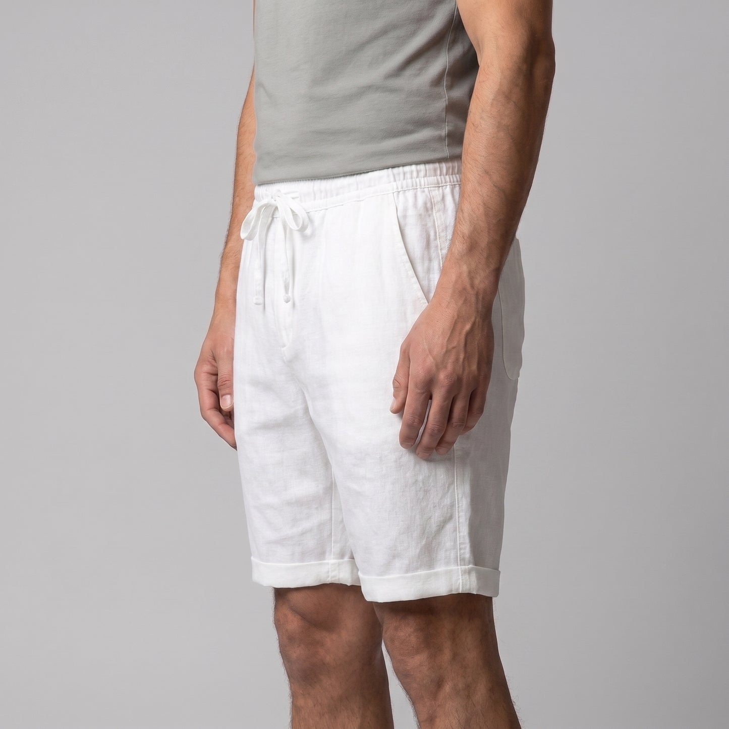 Men's Linen Blend Shorts for Summer Casual Wear