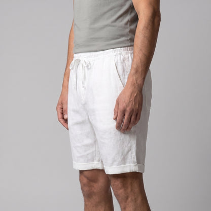 Men's Linen Blend Shorts for Summer Casual Wear