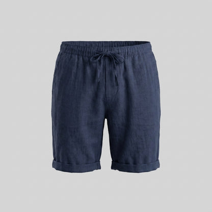 Men's Linen Blend Shorts for Summer Casual Wear