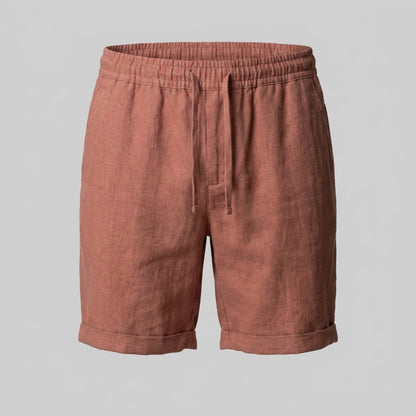 Men's Linen Blend Shorts for Summer Casual Wear