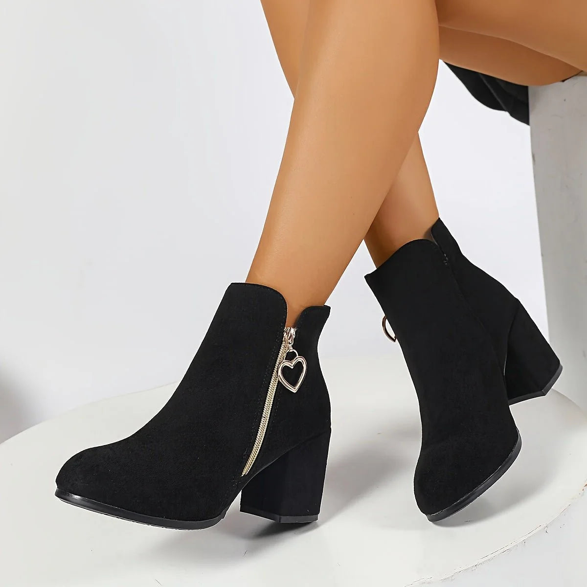 Women's Ankle Boots with Block Heel